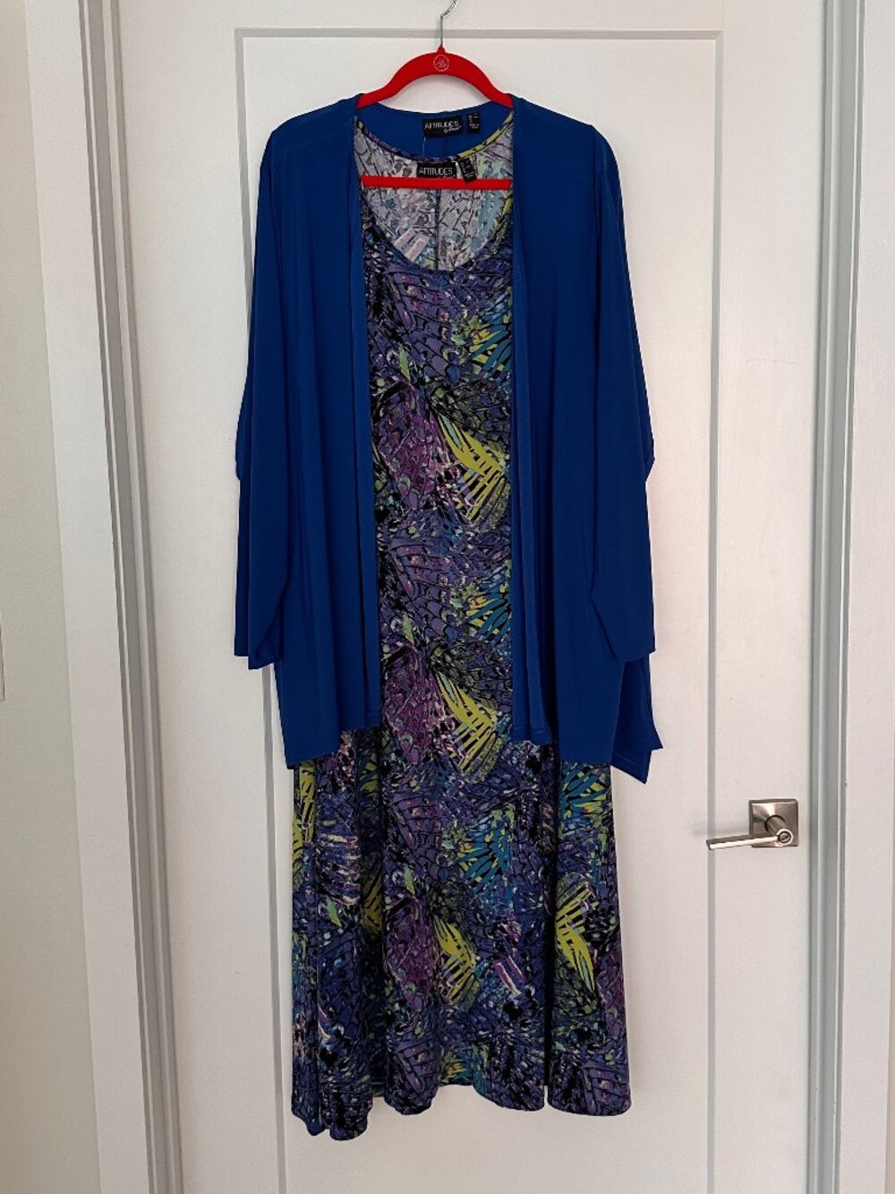 Vibrant Maxi Dress with Matching Jacket